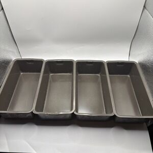MIRRO Aluminum Small Loaf Pans 7-1/2 x 3-3/4 Lot Of 4 Vintage Bake Pans